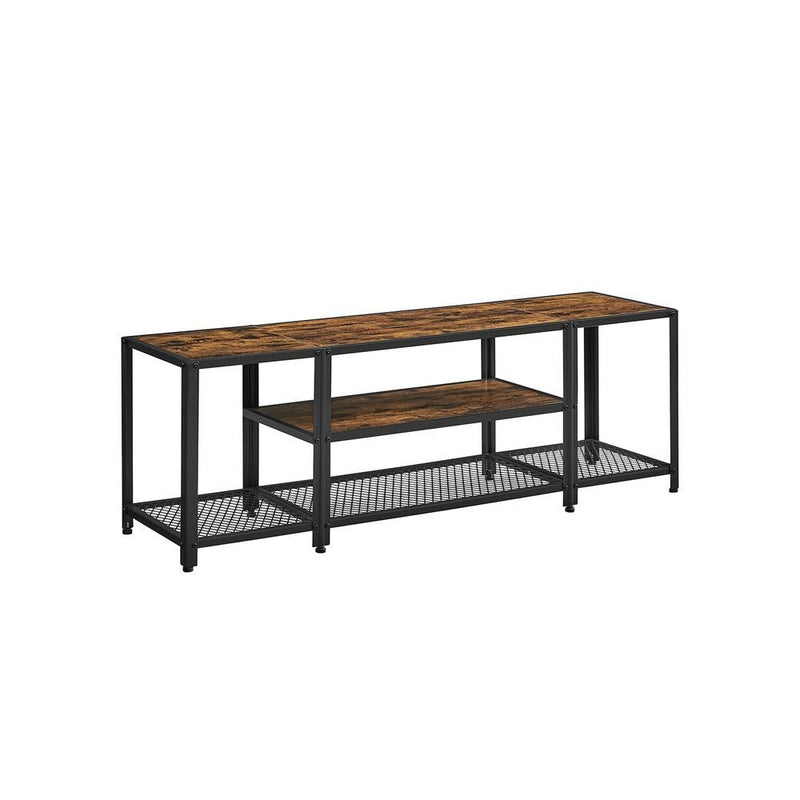 Songmics Home 3-Tier Industrial Rustic Brown TV Stand G8