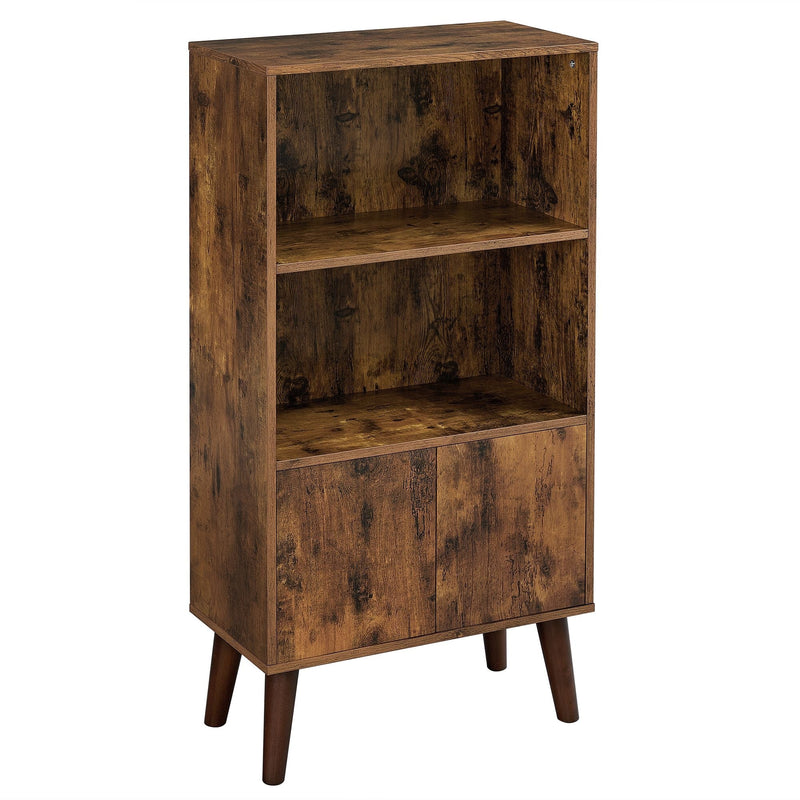 Songmics Home 3-Tier Rustic Brown Retro Cabinet with Steel Frame I7