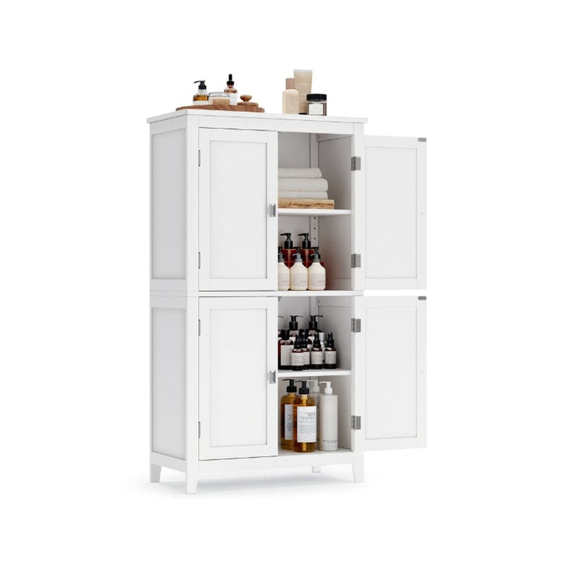 Songmics Home 4-Door White Storage Cabinet with Adjustable Shelves K1