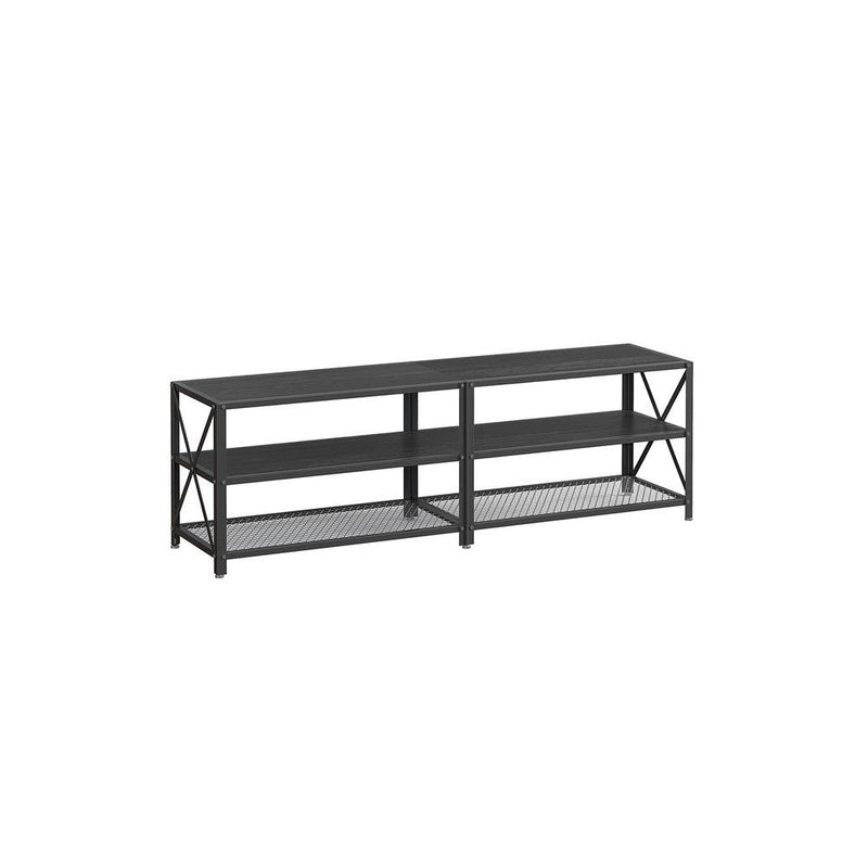 Songmics Home 70-in 3-Tier Industrial Black TV Stand J7