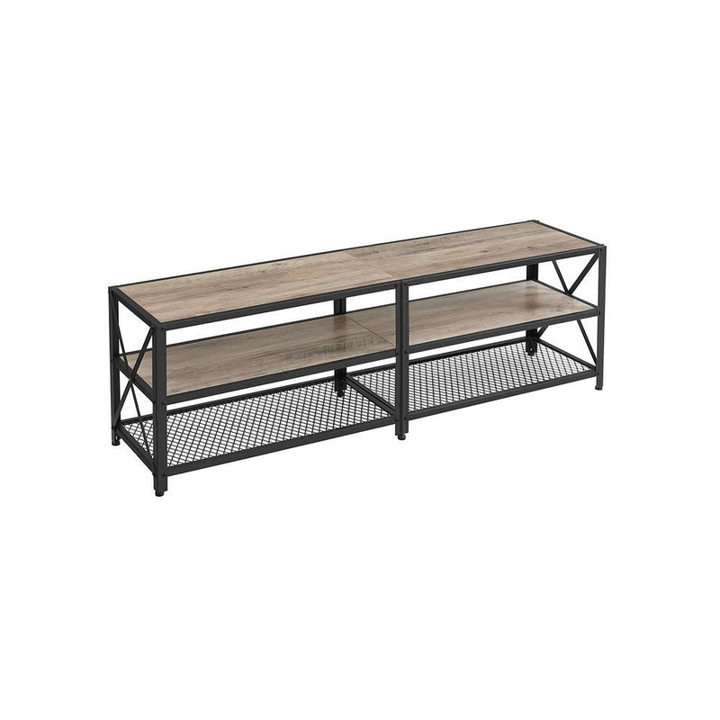 Songmics Home 70-in 3-Tier Industrial Greige/Black TV Stand E5