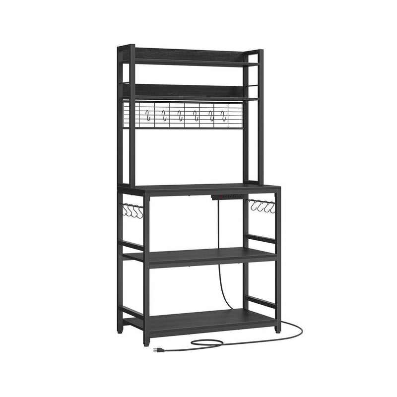 Songmics Home Charcoal Grey Baker's Rack with 4 AC Outlets R0