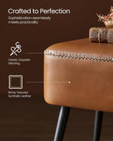 Songmics Home EKHO Collection Caramel Brown Synthetic Leather Bench