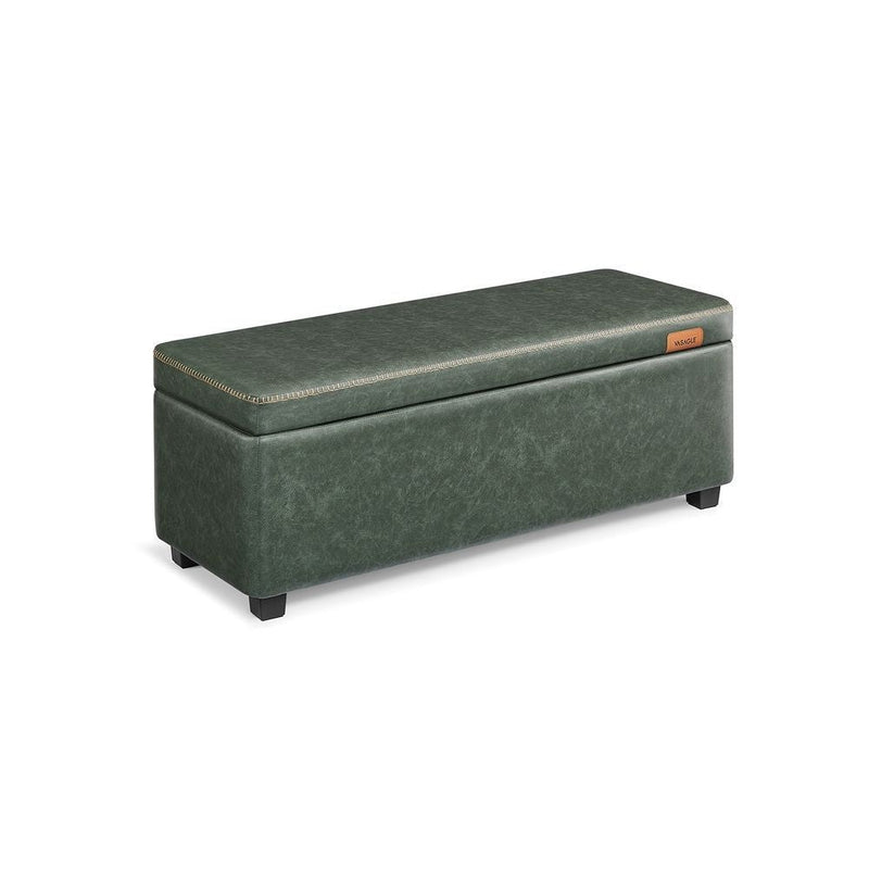Songmics Home Mid-Century Modern Green Storage Ottoman O6