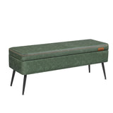 Songmics Home Modern Forest Green Ottoman Storage Bench