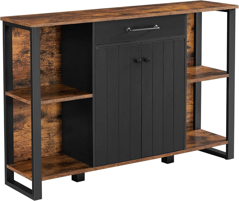 Songmics Home Rustic Brown Storage Cabinet with Drawer Y4