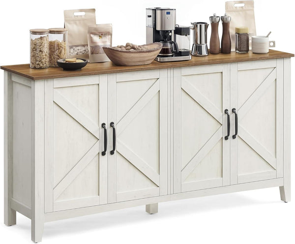 Songmics Home Rustic White/Honey Brown Buffet/Storage Cabinet Z0