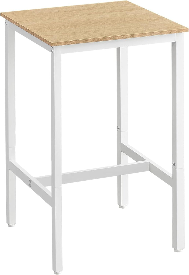 Songmics Home Square White/Oak Bar Table with Steel Frame Z5