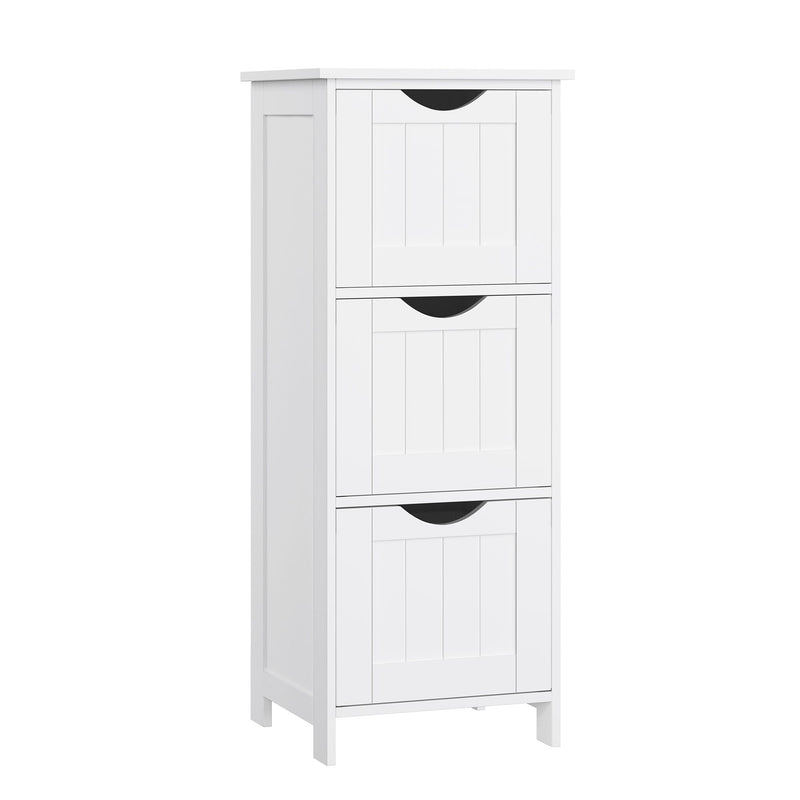 Songmics Home White Freestanding Cabinet with 3 Drawers W8