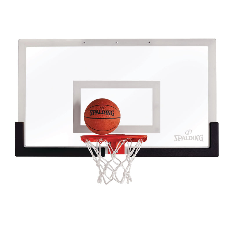 Spalding 180° Arena Slam Jam Pro Over-The-Door Mini Basketball Hoop & Net with Ball J9