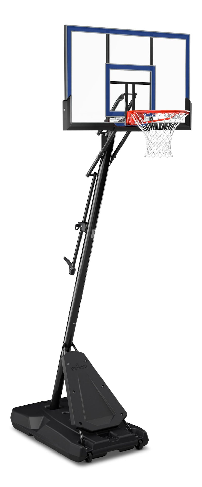 Spalding Hercules Acrylic Portable Adjustable Basketball Backboard, Hoop & Net System, 50-in X6