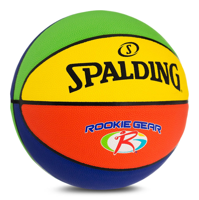 Spalding Rookie Gear Youth Kids' Indoor/Outdoor Multi-Colour Composite Basketball, Size 5 (27.5-in) Z8