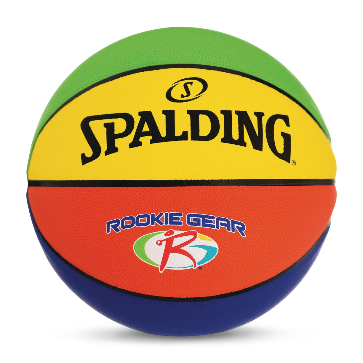 Spalding Rookie Gear Youth Kids' Indoor/Outdoor Multi-Colour Composite Basketball, Size 5 (27.5-in)