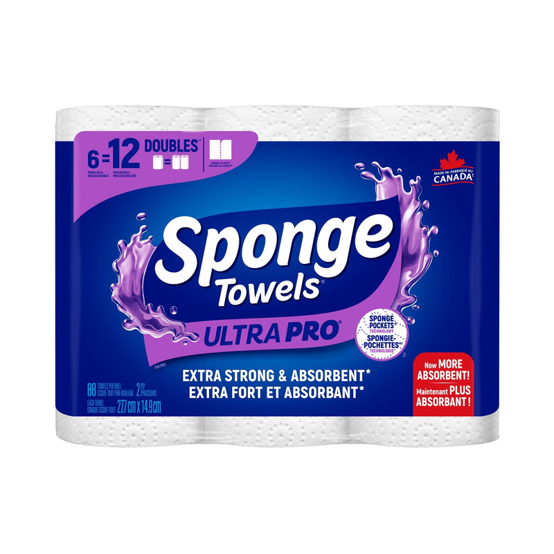 SpongeTowels Utra Pro Double Roll Paper Towel, 6-pk A3