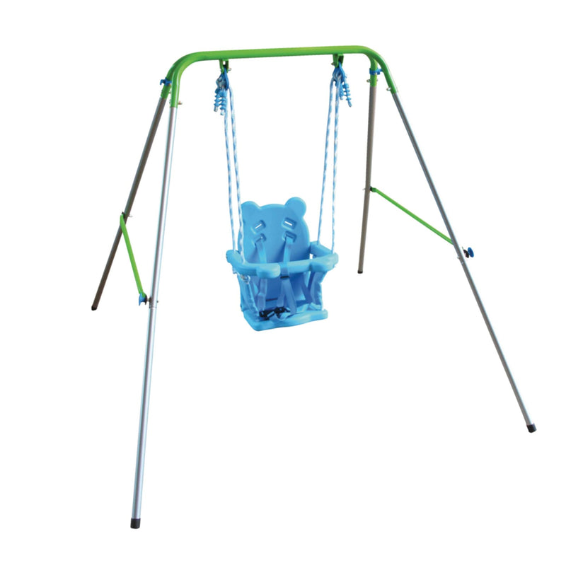 Sportspower Outdoor Foldable Metal/Steel Swing Set, Ages 12-36 Months, 55-lb Capacity O6