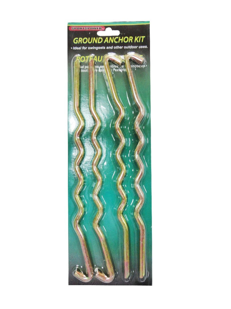 Sportspower Outdoor Heavy Duty Steel Swing Set Anchors, 4-pk Q6