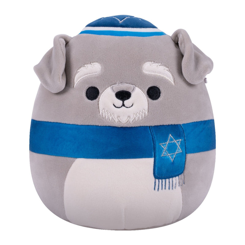 Squishmallow Grey Schnauzer Plush Toy, 8-in, Ages 3+, for Hanukkah V5