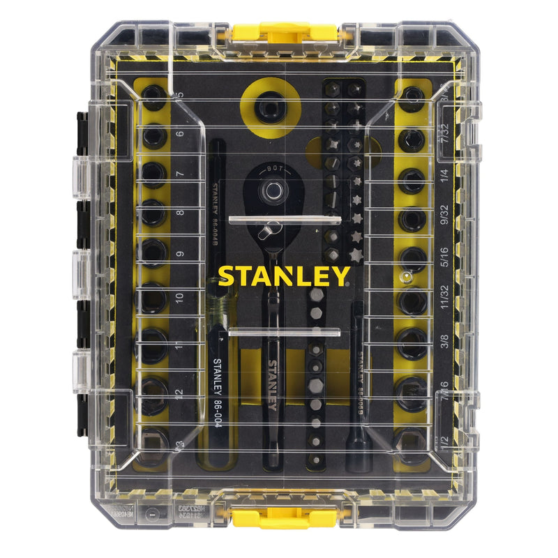 Stanley 52 Piece Black Chrome Nano Socket Set X2