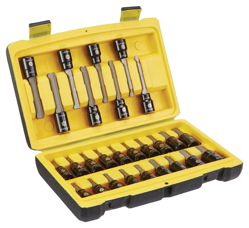 Stanley Professional Grade Black Chrome Hex Bit Socket Set, 27-pc, SAE/Metric D9