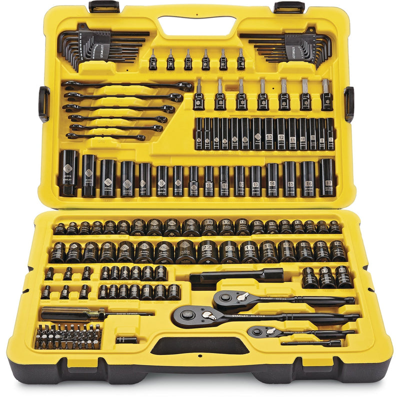 Stanley Professional Grade Black Chrome Socket Set, 183-pc, SAE/Metric W5