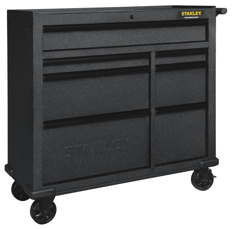Stanley Rolling Tool Storage Cabinet with 7 Drawers, Power Bar with USB, Black, 42-in Y4
