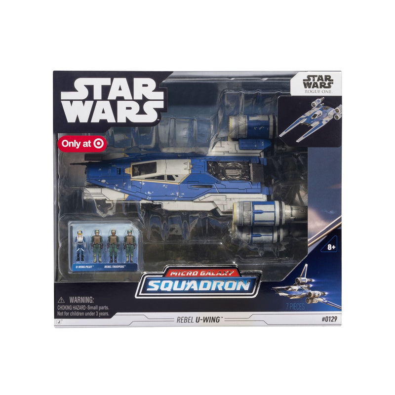 Star Wars Micro Galaxy Squadron U-wing Starfighter, 2-in Vehicle with Foldout Wings, Troop Bay, Sniper Gun, and Four 1-in Micro Figure... Q9