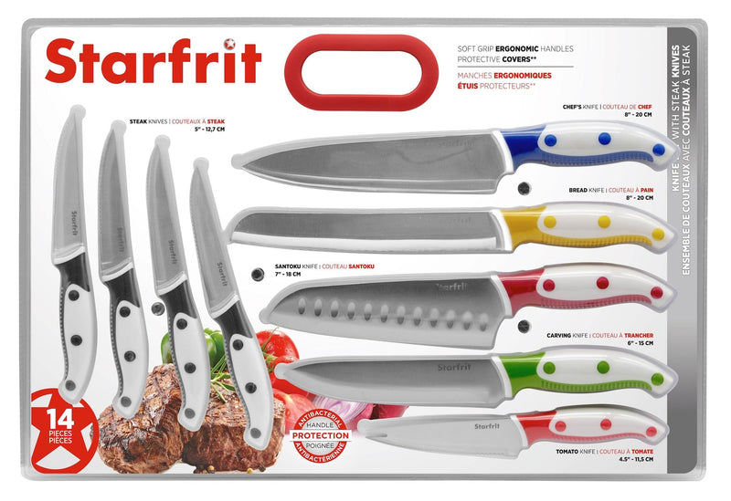 Starfrit Stainless Steel Knife Set with Steak Knives, 14-pc M4