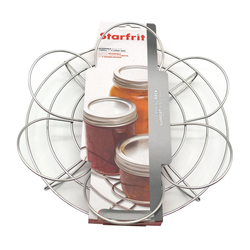 Starfrit Stainless Steel Reversible Canning Rack, Holds 7 x 500 mL or 4 x 1-L Glass Mason Jars B1