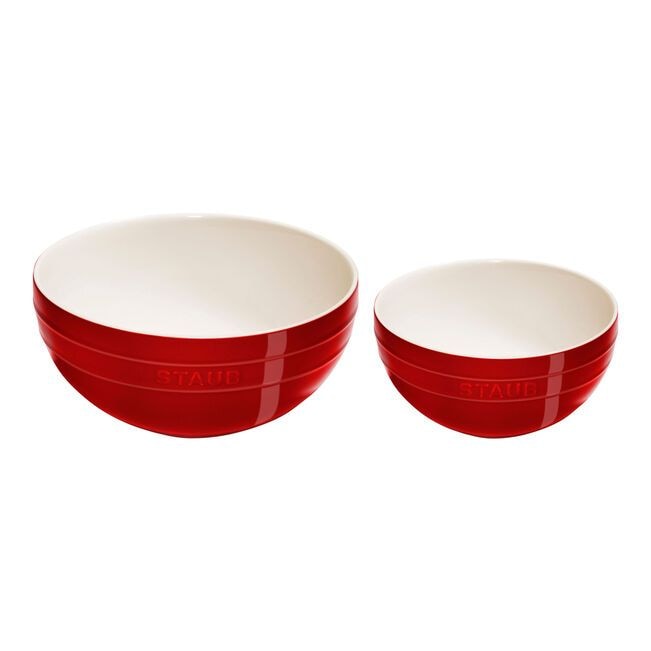 Staub 2piece Mixing Bowl Set Cherry F9