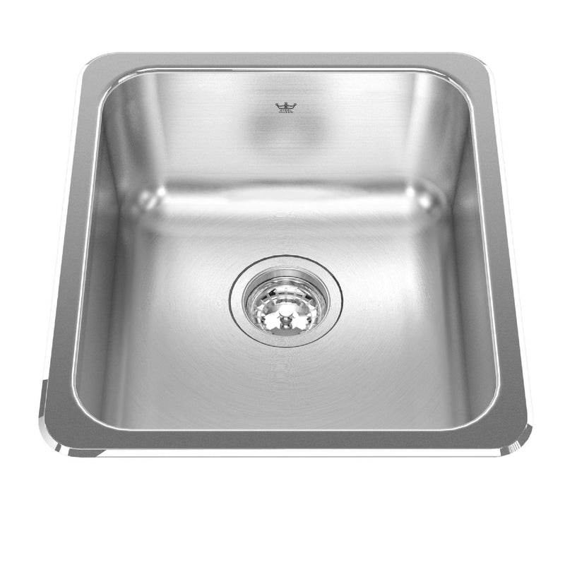 Steel Queen Drop In Single Stainless Steel Sink, 16.13x18.13-in K7