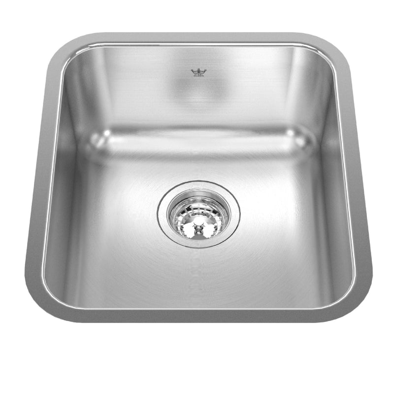 Steel Queen Single Stainless Steel Sink, 15.75x17.75-in L8