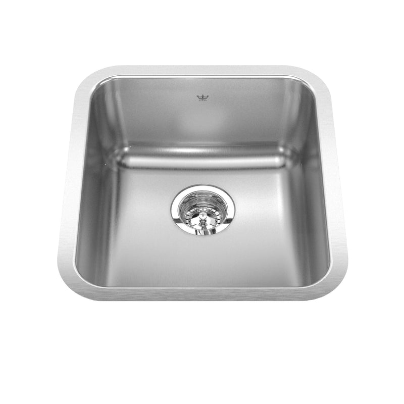Steel Queen Single Stainless Steel Sink, 16.75x18.75-in V1