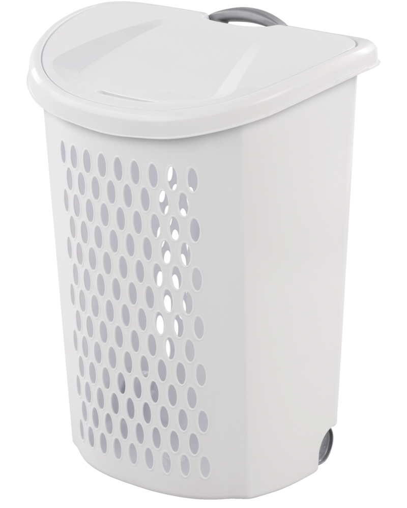 Sterilite Bushel Ultra Laundry Hamper with Wheels, 20.1 L x 15.4 W x 26.75-in H T9