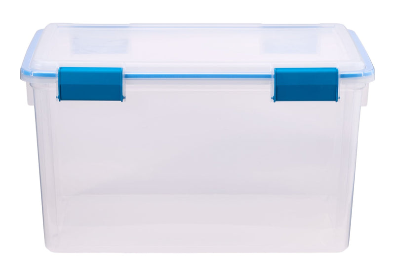 Sterilite Clear Storage Box with Gasketed Lid, 51-L R1