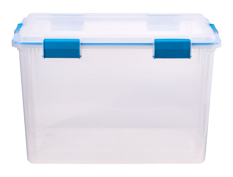 Sterilite Clear Storage Box with Gasketed Lid, 76-L W3
