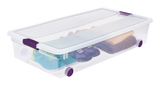 Sterilite ClearView Latch Wheeled Underbed Storage Box, 57-L