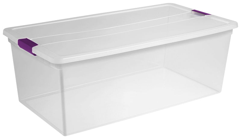 Sterilite ClearView Storage Box with Latched Lid, 104-L I1