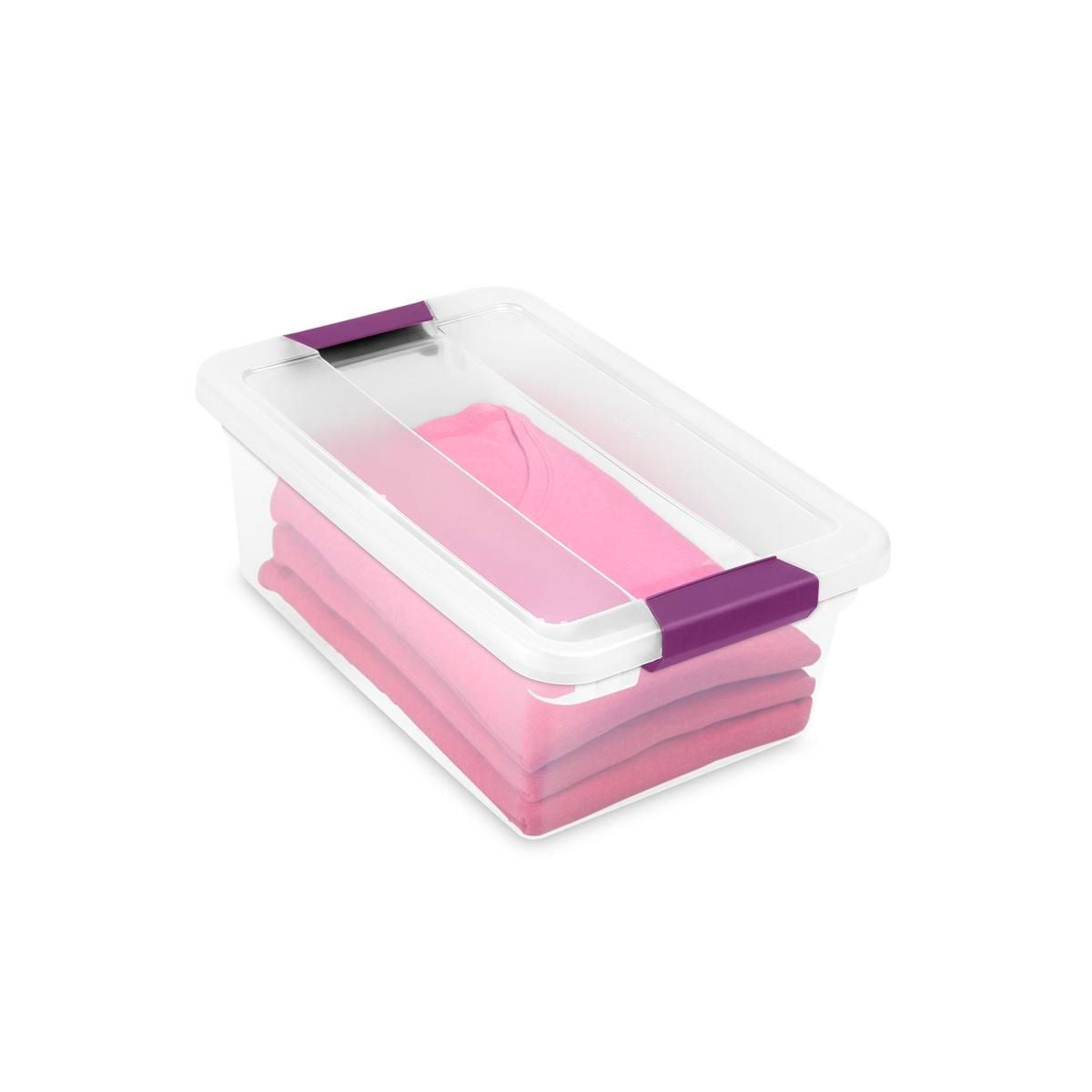 Sterilite ClearView Storage Box with Latched Lid, 14-L