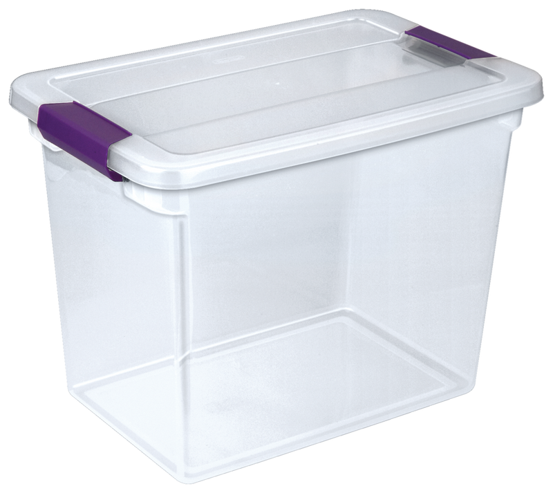 Sterilite ClearView Storage Box with Latched Lid, 26-L M7