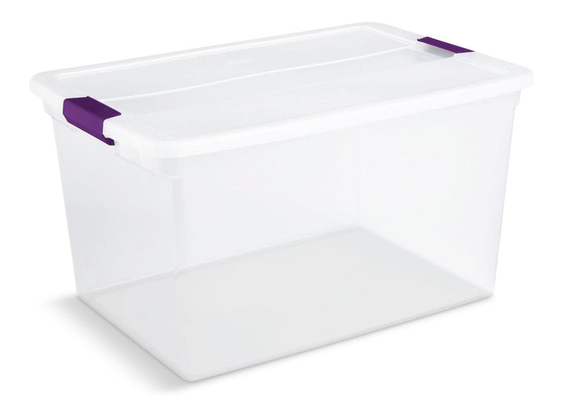 Sterilite ClearView Storage Box with Latched Lid, 62-L N4