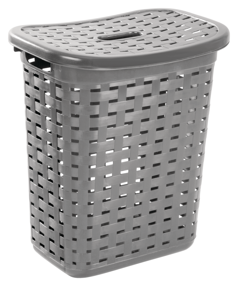 Sterilite Weave Laundry Hamper, Plastic, Grey P4
