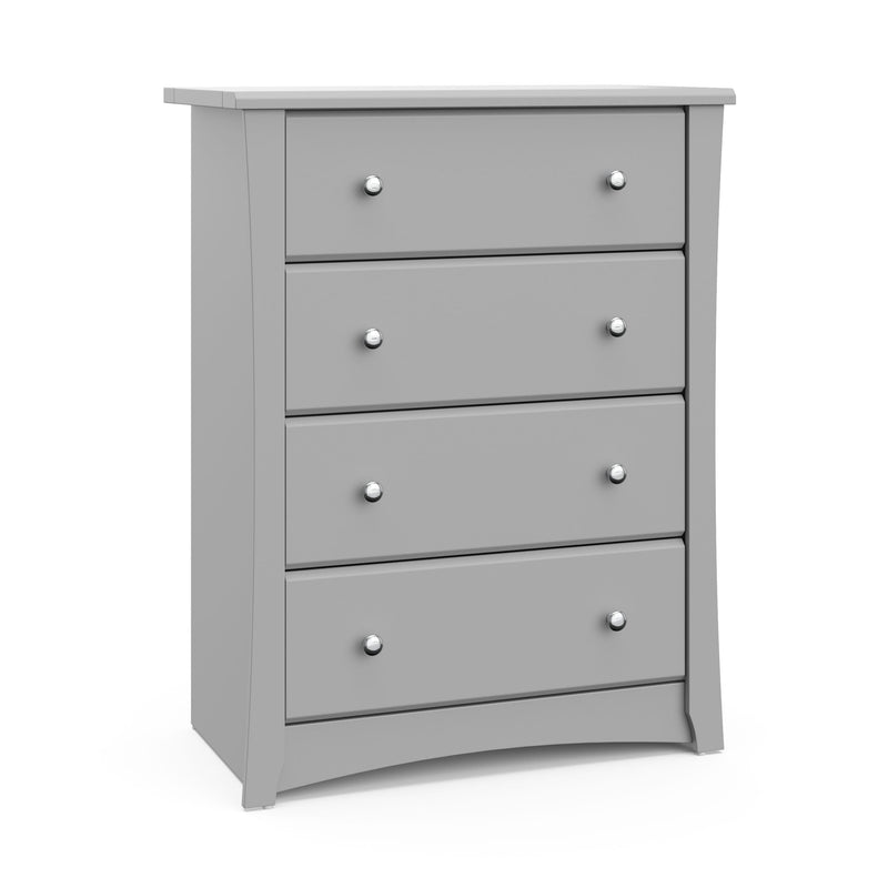 Storkcraft Crescent 4-Drawer Dresser/Chest, Pebble Gray P0