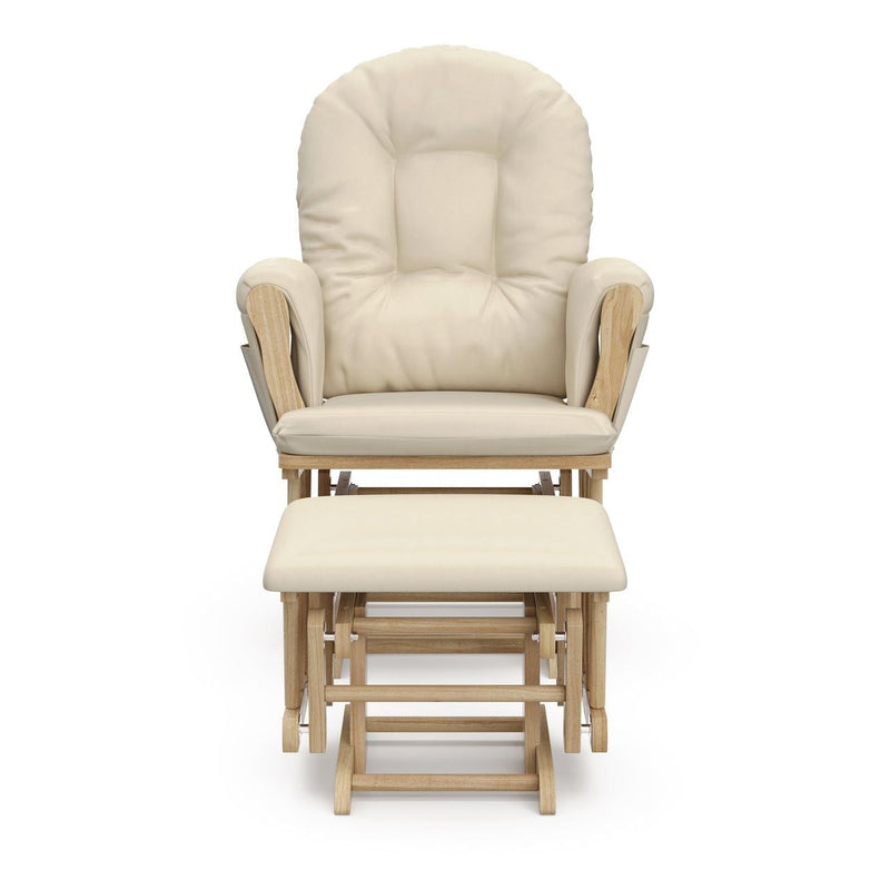 Storkcraft Hoop Glider and Ottoman, Natural/Beige J6