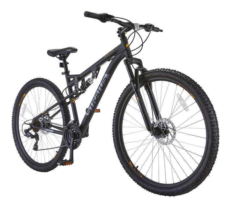 Stratus Parallax Dual-Suspension Mountain Bike, 29-in Wheel, Black H2