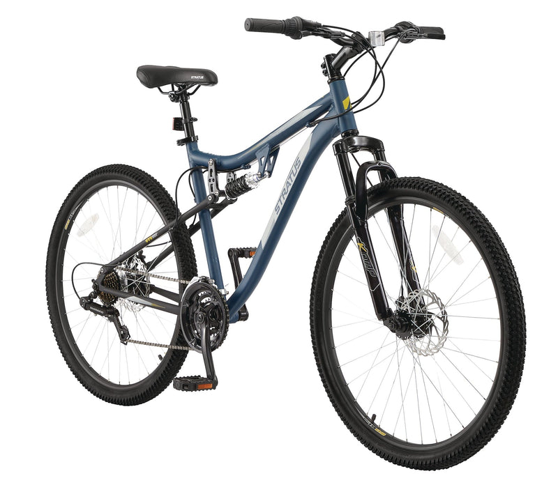 Stratus Striker Adult Bike, 21-Speed, 19-in Aluminum Frame, 27.5-in, Blue X1