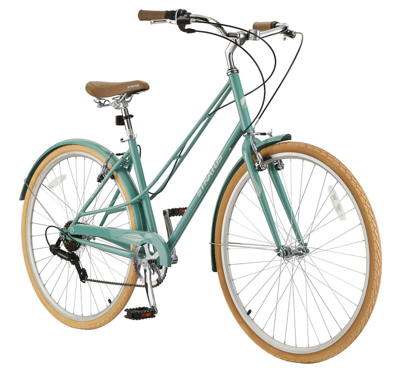 Stratus Trillium Adult Bike, 700C, 7-Speed Cruiser Bike, Green T2