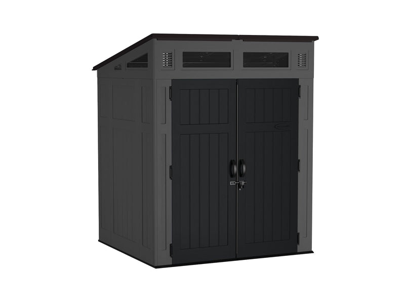 Suncast Modernist 6x5-ft Peppercorn/Black Storage Shed H7