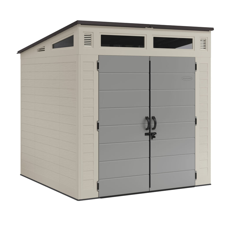 Suncast Modernist 7x7-ft Vanilla/Dove Grey Storage Shed Q1