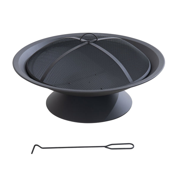 Sunjoy Genesee Round Fire Pit, Black B6