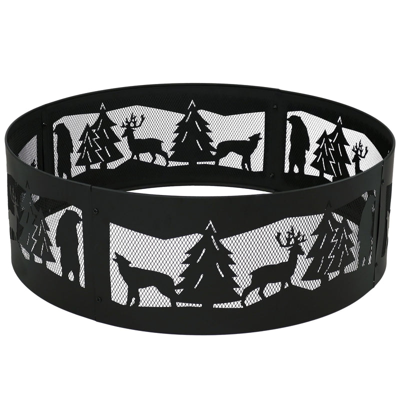 Sunnydaze Decor Forest Wilderness Fire Ring, 36-in P4